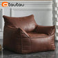 Retro Chic Faux Leather Bean Bag Chair Manwatstore