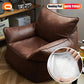 Retro Chic Faux Leather Bean Bag Chair Manwatstore