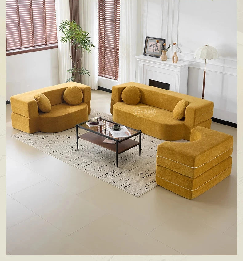 RetroFold™ Fabric Folding Sofa Bed (Vacuum-Compressed) Manwatstore