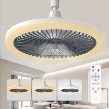 Rotatable 3in1 Ceiling Fan Light E27 LED Converter Base Smart Remote Control Bedroom Fans Lamp Study Kitchen Home Decoration Manwatstore