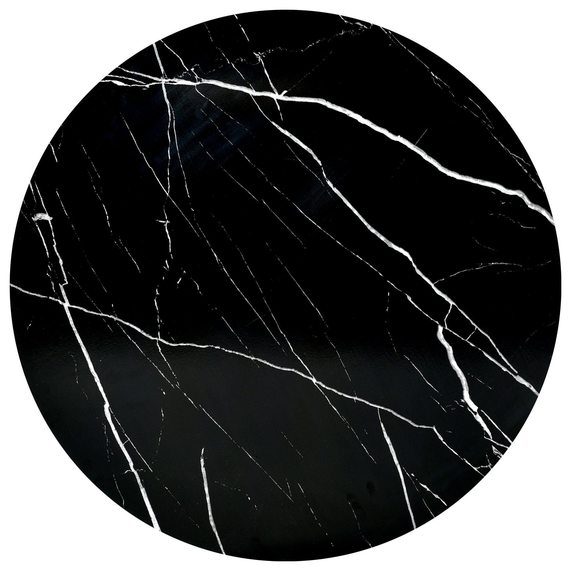 Round Coffee Tables, Removable Set Of 2 End Table, Nesting Tables With Gold Metal Frame Legs And Marble Pattern Top For Living Room, Bedroom, Office, Balcony, Apartment 0 Manwatstore