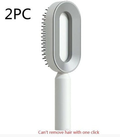 Self Cleaning Hair Brush For Women One-key Cleaning Hair Loss Airbag Massage Scalp Comb Anti-Static Hairbrush 0 Manwatstore