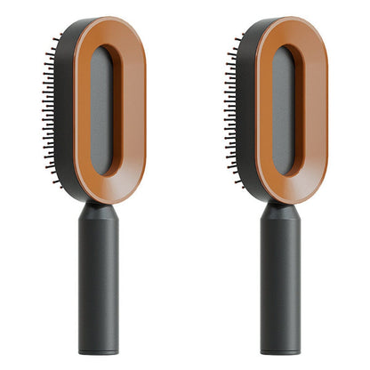 Self Cleaning Hair Brush For Women One-key Cleaning Hair Loss Airbag Massage Scalp Comb Anti-Static Hairbrush 0 Manwatstore
