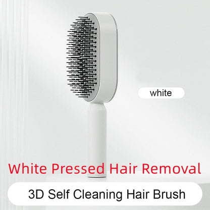 Self Cleaning Hair Brush For Women One-key Cleaning Hair Loss Airbag Massage Scalp Comb Anti-Static Hairbrush 0 Manwatstore