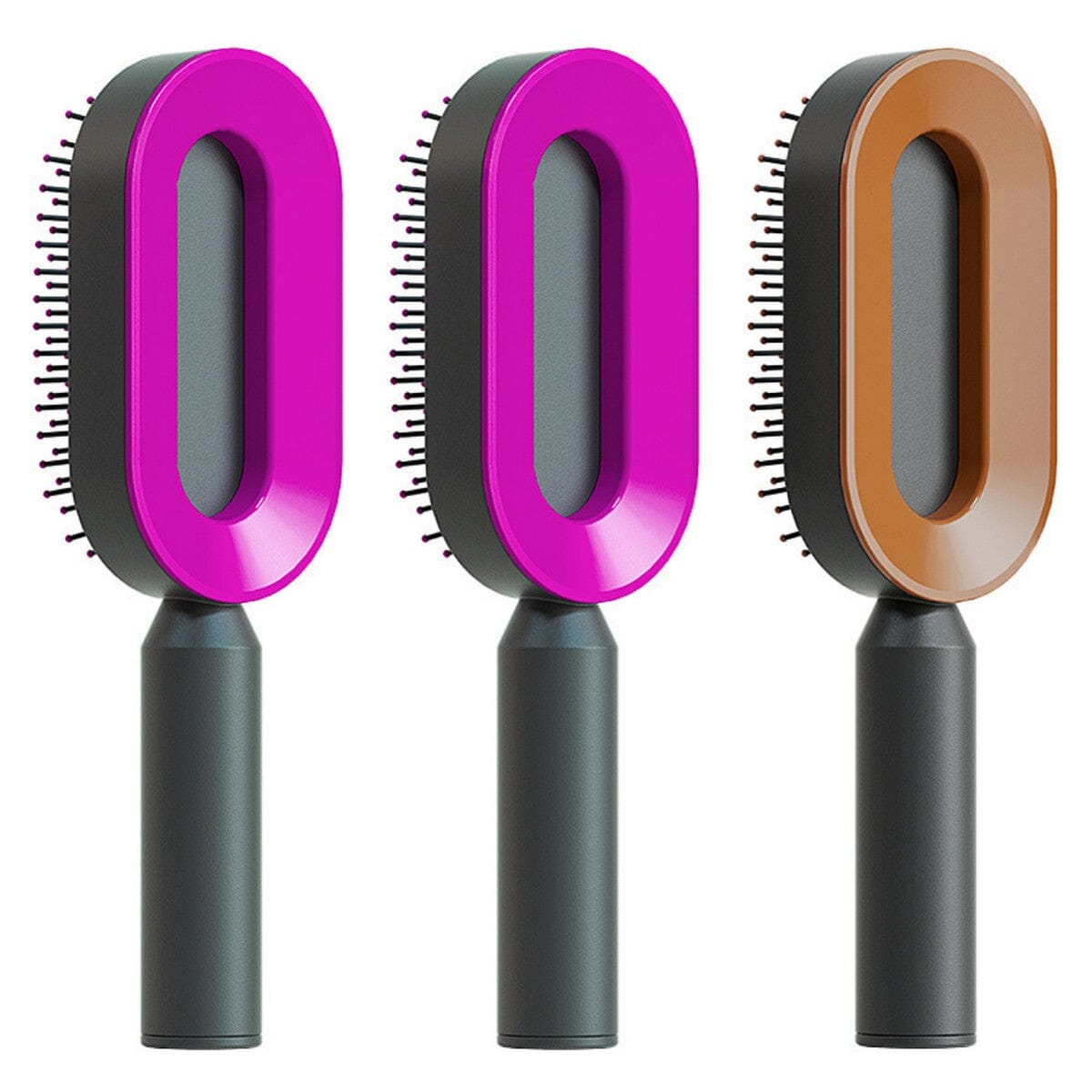 Self Cleaning Hair Brush For Women One-key Cleaning Hair Loss Airbag Massage Scalp Comb Anti-Static Hairbrush 0 Manwatstore