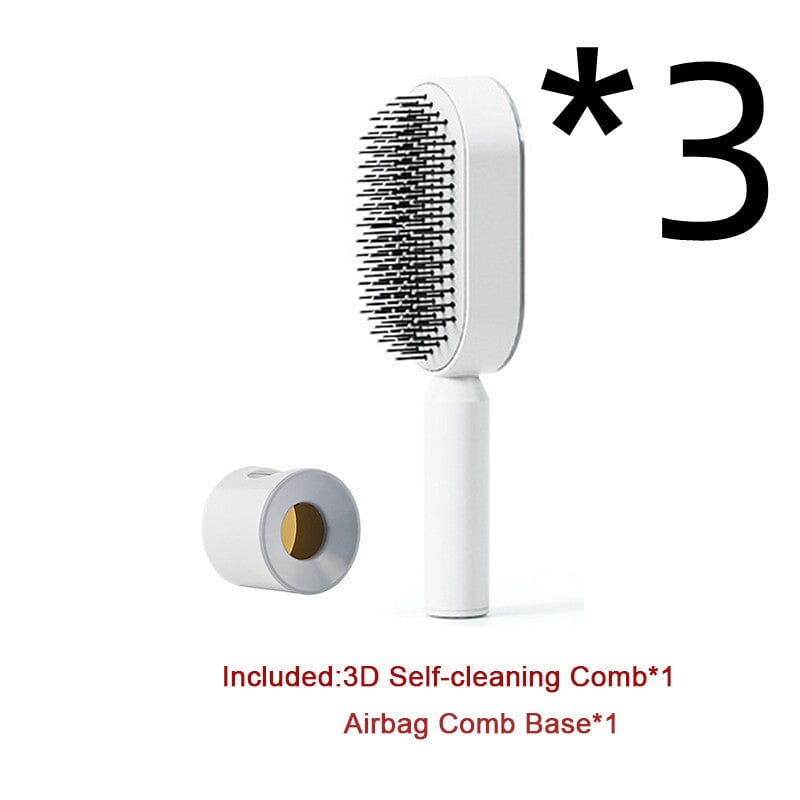 Self Cleaning Hair Brush For Women One-key Cleaning Hair Loss Airbag Massage Scalp Comb Anti-Static Hairbrush 0 Manwatstore