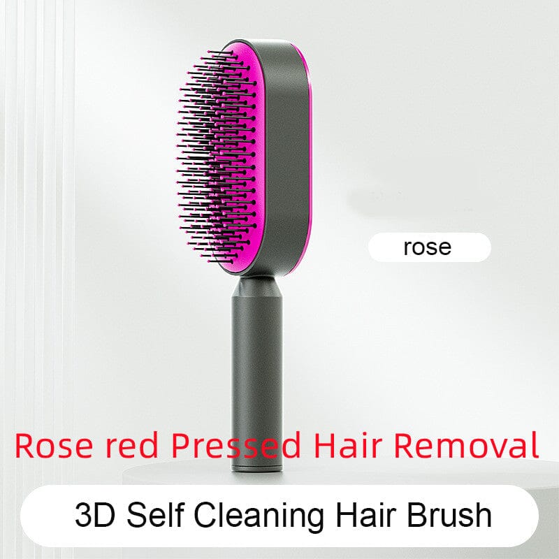 Self Cleaning Hair Brush For Women One-key Cleaning Hair Loss Airbag Massage Scalp Comb Anti-Static Hairbrush 0 Manwatstore