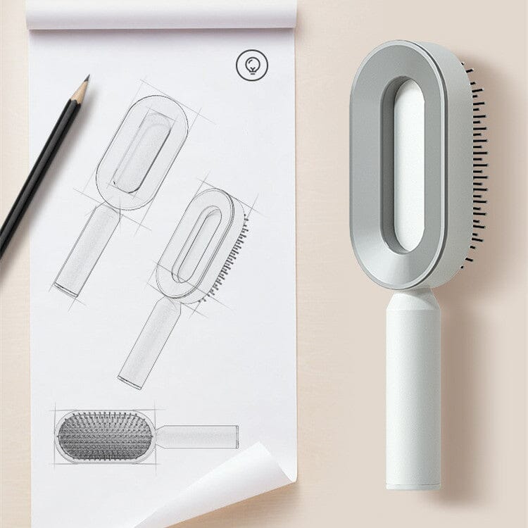 Self Cleaning Hair Brush For Women One-key Cleaning Hair Loss Airbag Massage Scalp Comb Anti-Static Hairbrush 0 Manwatstore