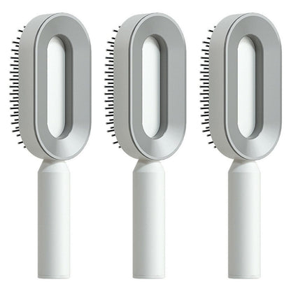 Self Cleaning Hair Brush For Women One-key Cleaning Hair Loss Airbag Massage Scalp Comb Anti-Static Hairbrush 0 Manwatstore
