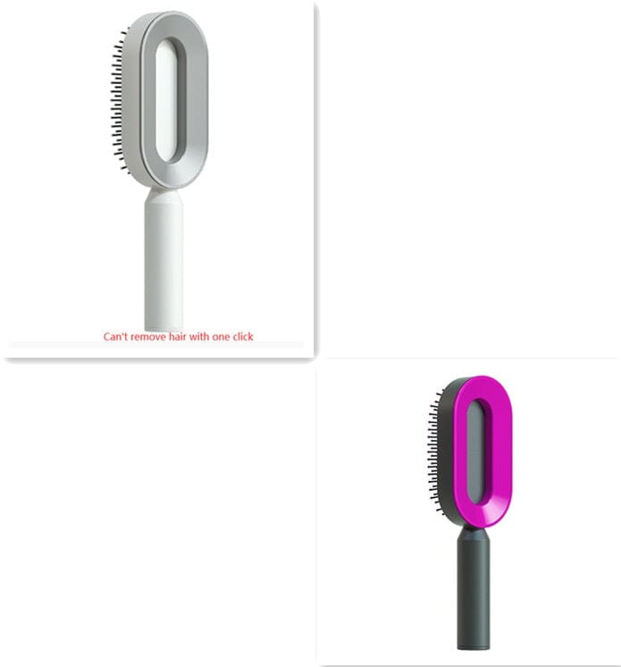 Self Cleaning Hair Brush For Women One-key Cleaning Hair Loss Airbag Massage Scalp Comb Anti-Static Hairbrush 0 Manwatstore