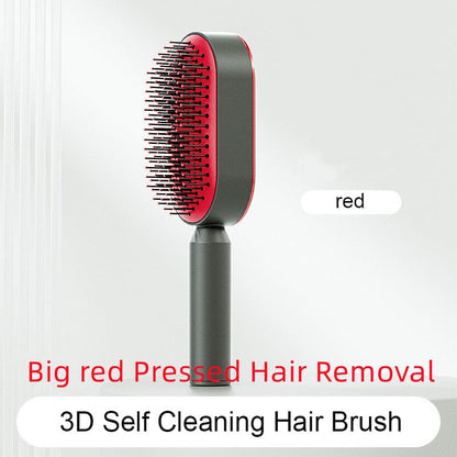 Self Cleaning Hair Brush For Women One-key Cleaning Hair Loss Airbag Massage Scalp Comb Anti-Static Hairbrush 0 Manwatstore