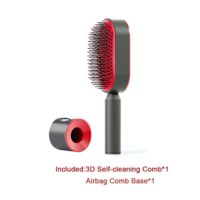 Self Cleaning Hair Brush For Women One-key Cleaning Hair Loss Airbag Massage Scalp Comb Anti-Static Hairbrush 0 Manwatstore