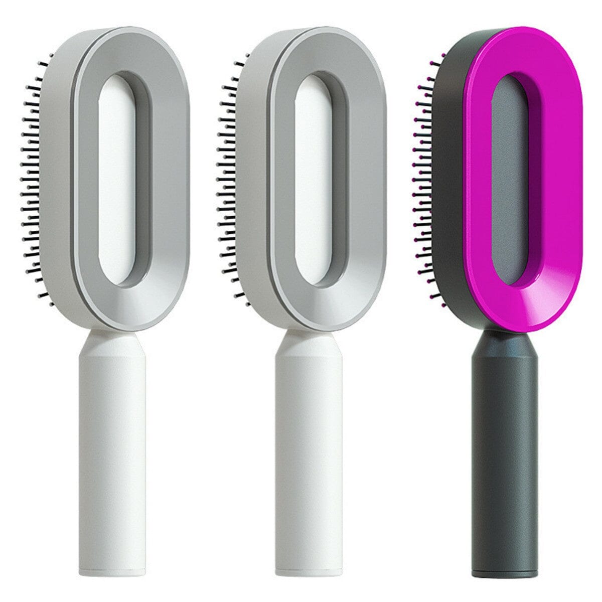 Self Cleaning Hair Brush For Women One-key Cleaning Hair Loss Airbag Massage Scalp Comb Anti-Static Hairbrush 0 Manwatstore