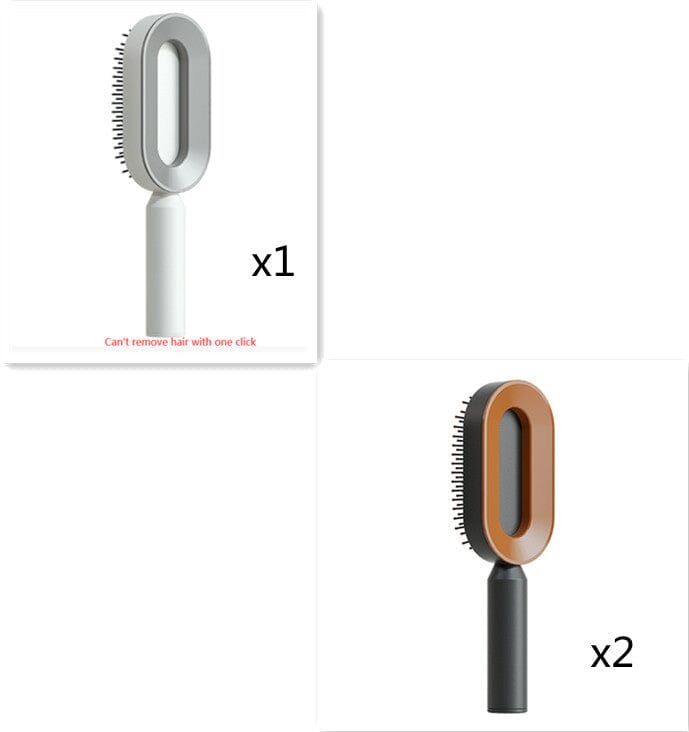 Self Cleaning Hair Brush For Women One-key Cleaning Hair Loss Airbag Massage Scalp Comb Anti-Static Hairbrush 0 Manwatstore