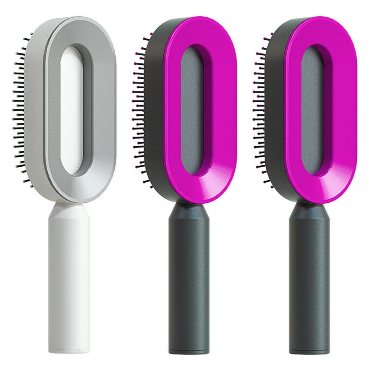 Self Cleaning Hair Brush For Women One-key Cleaning Hair Loss Airbag Massage Scalp Comb Anti-Static Hairbrush 0 Manwatstore