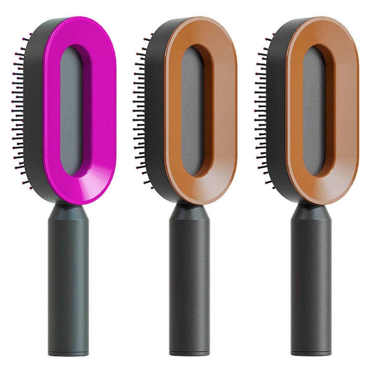 Self Cleaning Hair Brush For Women One-key Cleaning Hair Loss Airbag Massage Scalp Comb Anti-Static Hairbrush 0 Manwatstore