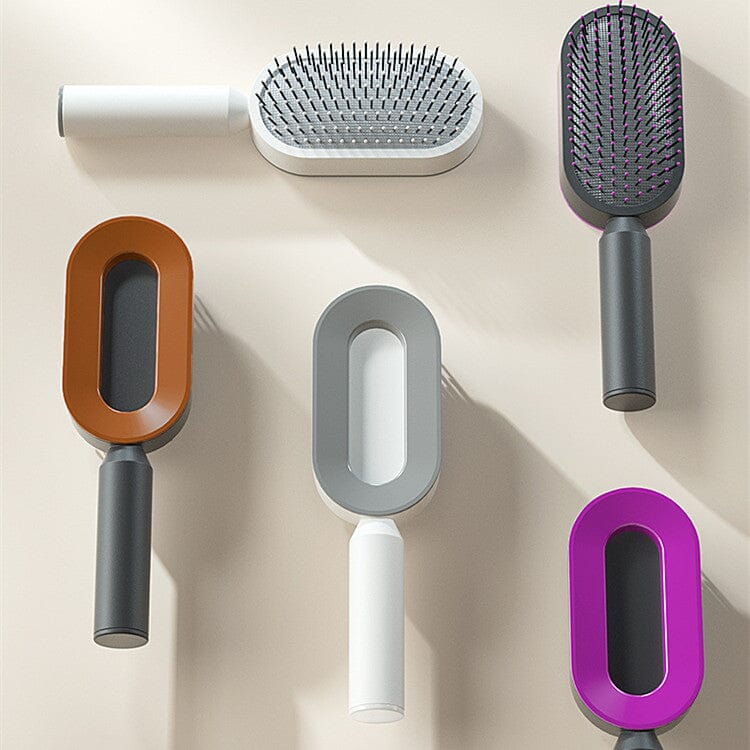 Self Cleaning Hair Brush For Women One-key Cleaning Hair Loss Airbag Massage Scalp Comb Anti-Static Hairbrush 0 Manwatstore