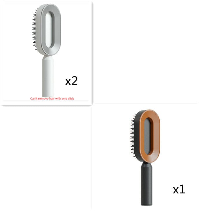 Self Cleaning Hair Brush For Women One-key Cleaning Hair Loss Airbag Massage Scalp Comb Anti-Static Hairbrush 0 Manwatstore