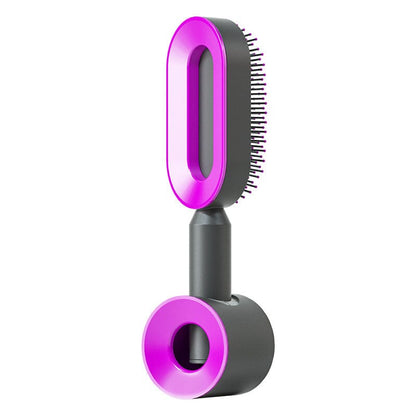 Self Cleaning Hair Brush For Women One-key Cleaning Hair Loss Airbag Massage Scalp Comb Anti-Static Hairbrush 0 Manwatstore