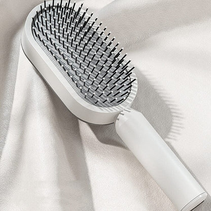 Self Cleaning Hair Brush For Women One-key Cleaning Hair Loss Airbag Massage Scalp Comb Anti-Static Hairbrush 0 Manwatstore