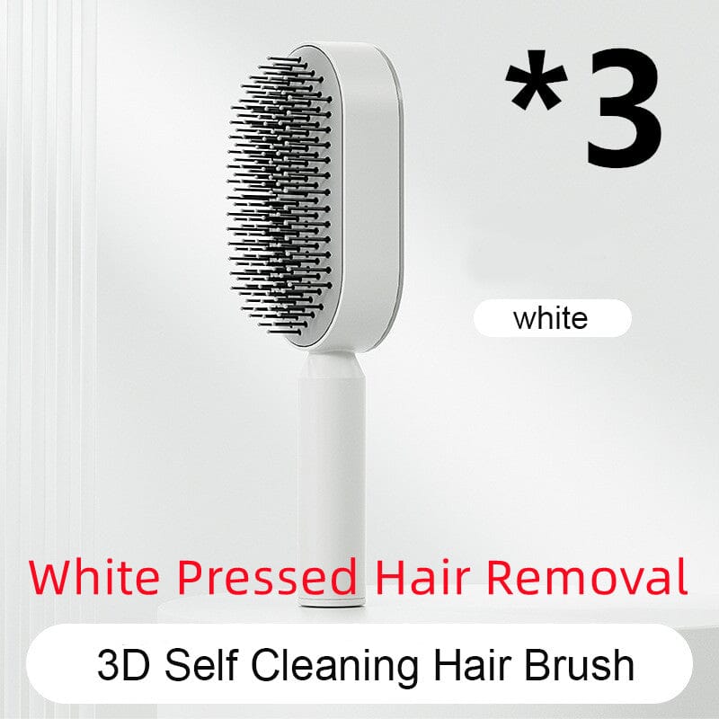 Self Cleaning Hair Brush For Women One-key Cleaning Hair Loss Airbag Massage Scalp Comb Anti-Static Hairbrush 0 Manwatstore