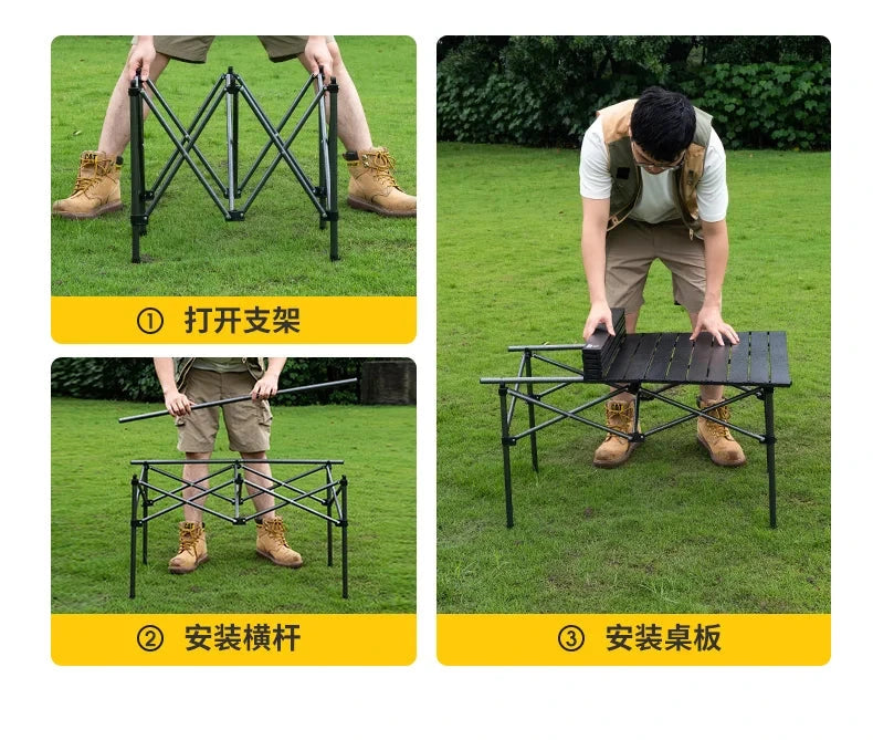 Sets Dining Camping Table Nordic Quality Waterproof Foldable Camping Table Portable Equipment Salon De Jardin Outdoor Furniture Manwatstore