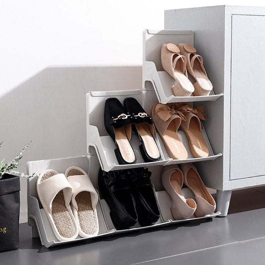 Shoe Rack Home Stackable Multi-layer Shoe Storage Shelf Organizer For Any Occasion Shoe Storage Space Saving 0 Manwatstore