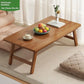 Side Table Wooden Floor Table Folding Coffee Tea Table Modern Accent Table for Living Room Bedroom Balcony Home Office Furniture Manwatstore