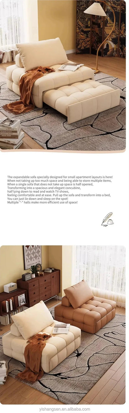 Single folding sofa bed Living room multifunctional retractable study balcony multifunctional bed Manwatstore