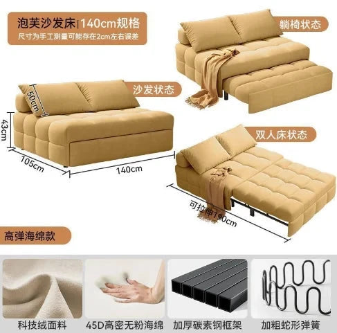 Single folding sofa bed Living room multifunctional retractable study balcony multifunctional bed Manwatstore