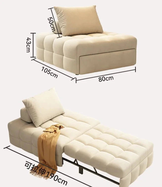 Single folding sofa bed Living room multifunctional retractable study balcony multifunctional bed Manwatstore