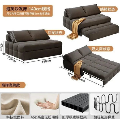 Single folding sofa bed Living room multifunctional retractable study balcony multifunctional bed Manwatstore