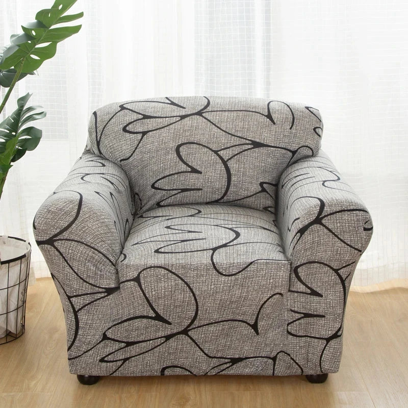 single sofa chair slipcovers armchair decoration elastic spandex for living room sofa cover stretch floral printed Manwatstore