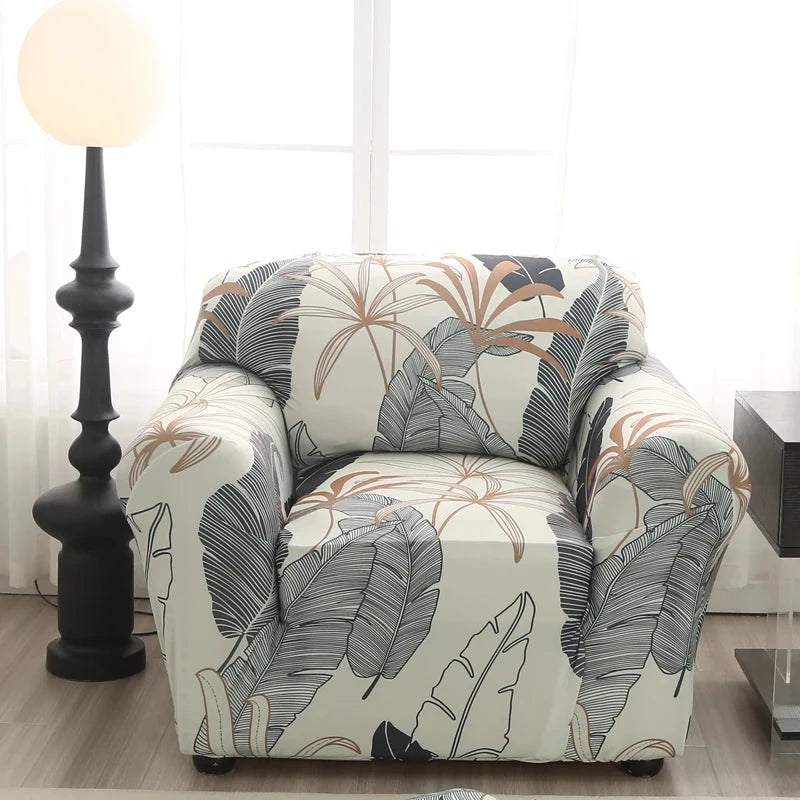 single sofa chair slipcovers armchair decoration elastic spandex for living room sofa cover stretch floral printed Manwatstore