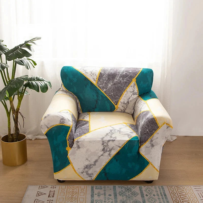single sofa chair slipcovers armchair decoration elastic spandex for living room sofa cover stretch floral printed Manwatstore