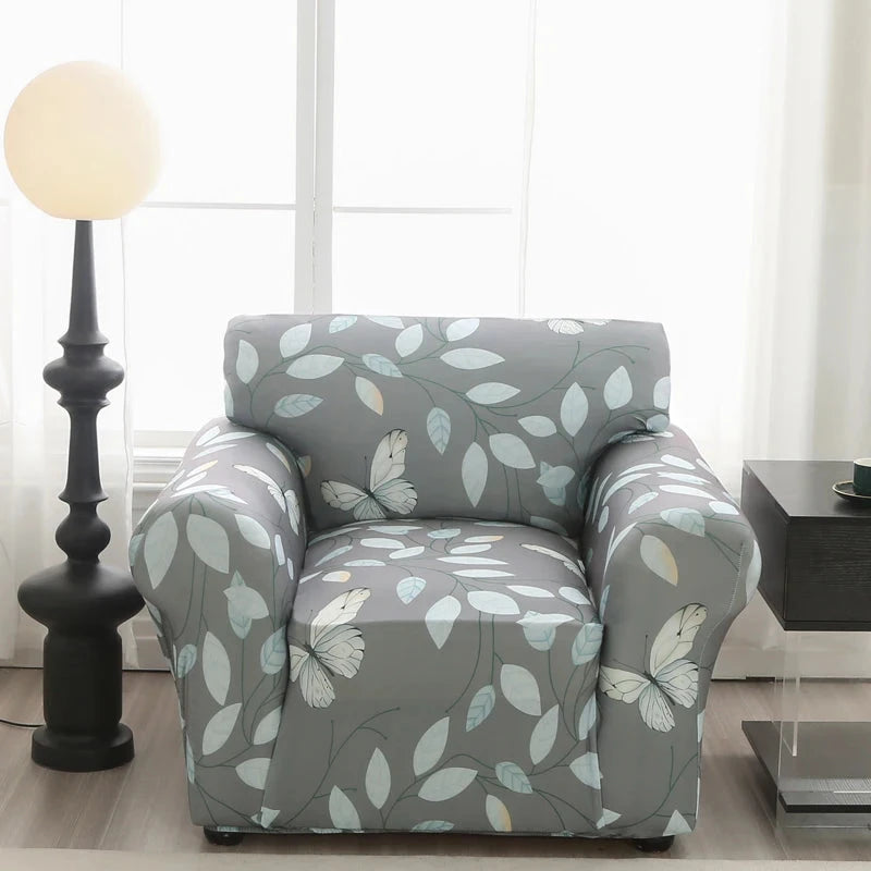 single sofa chair slipcovers armchair decoration elastic spandex for living room sofa cover stretch floral printed Manwatstore
