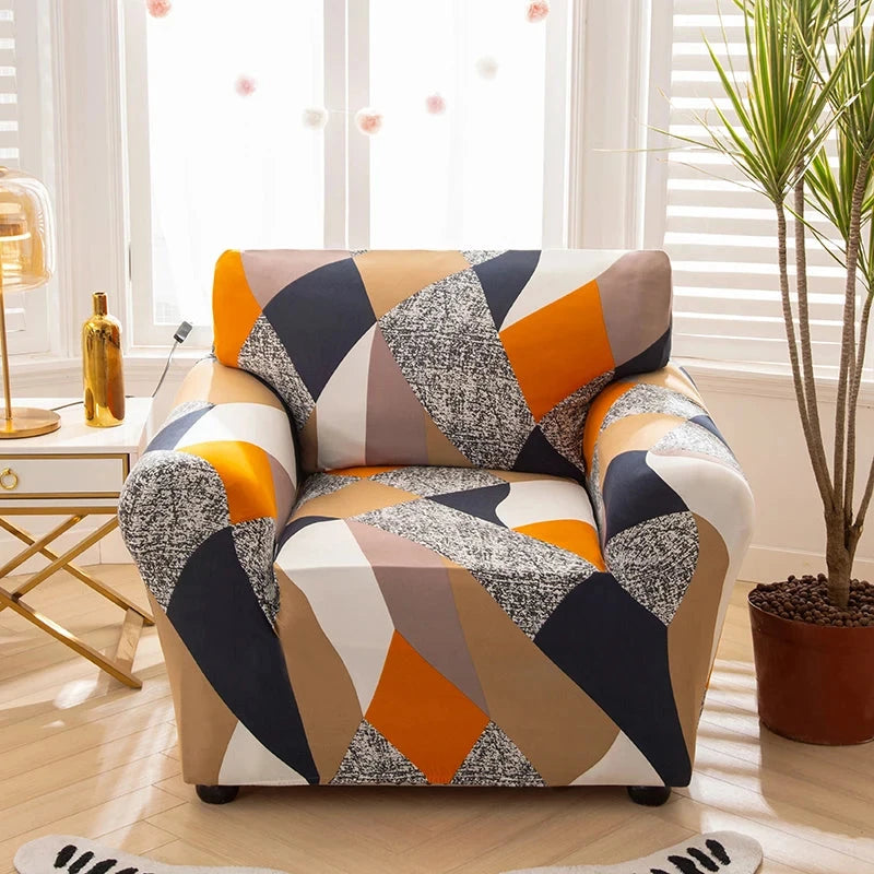single sofa chair slipcovers armchair decoration elastic spandex for living room sofa cover stretch floral printed Manwatstore
