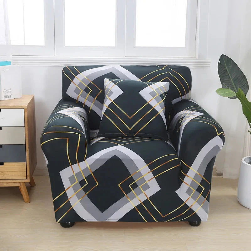 single sofa chair slipcovers armchair decoration elastic spandex for living room sofa cover stretch floral printed Manwatstore