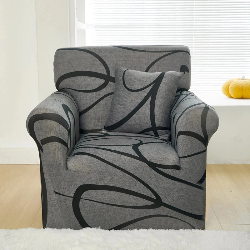 single sofa chair slipcovers armchair decoration elastic spandex for living room sofa cover stretch floral printed Manwatstore