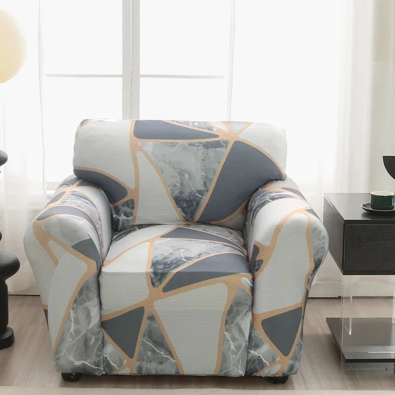 single sofa chair slipcovers armchair decoration elastic spandex for living room sofa cover stretch floral printed Manwatstore