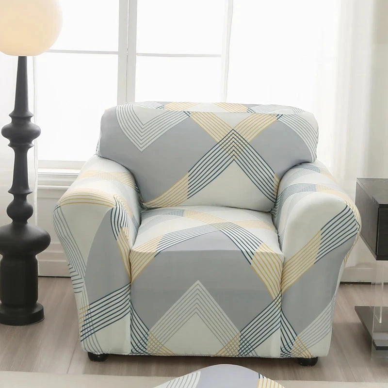 single sofa chair slipcovers armchair decoration elastic spandex for living room sofa cover stretch floral printed Manwatstore