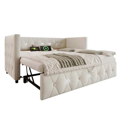 Single Upholstered Sofa Bed with Storage – 3FT Daybed Frame (No Mattress) Manwatstore
