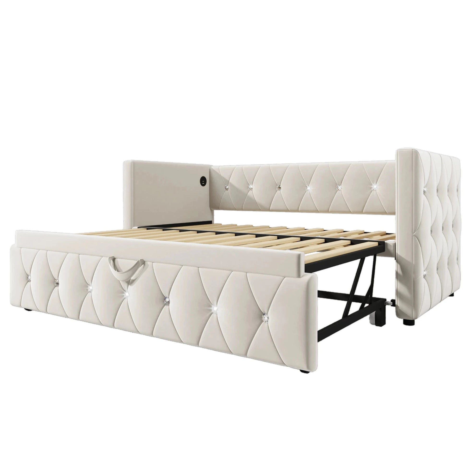 Single Upholstered Sofa Bed with Storage – 3FT Daybed Frame (No Mattress) Manwatstore