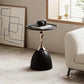 small apartment European wrought iron corner table balcony mobile coffee table bedroom bedside small round table sofa edge table Manwatstore