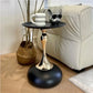 small apartment European wrought iron corner table balcony mobile coffee table bedroom bedside small round table sofa edge table Manwatstore