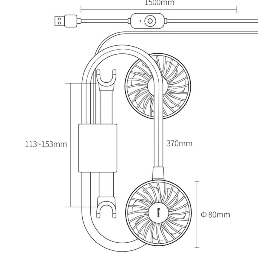 Small Front And Rear Seats With Two Fans 0 Manwatstore