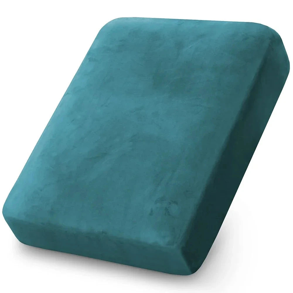 Soft Velvet Sofa Covers Elastic Couch Slipcovers Luxury Plain Living Room Chaise Lounge Case Pet-Friendly Removable Warm Manwatstore