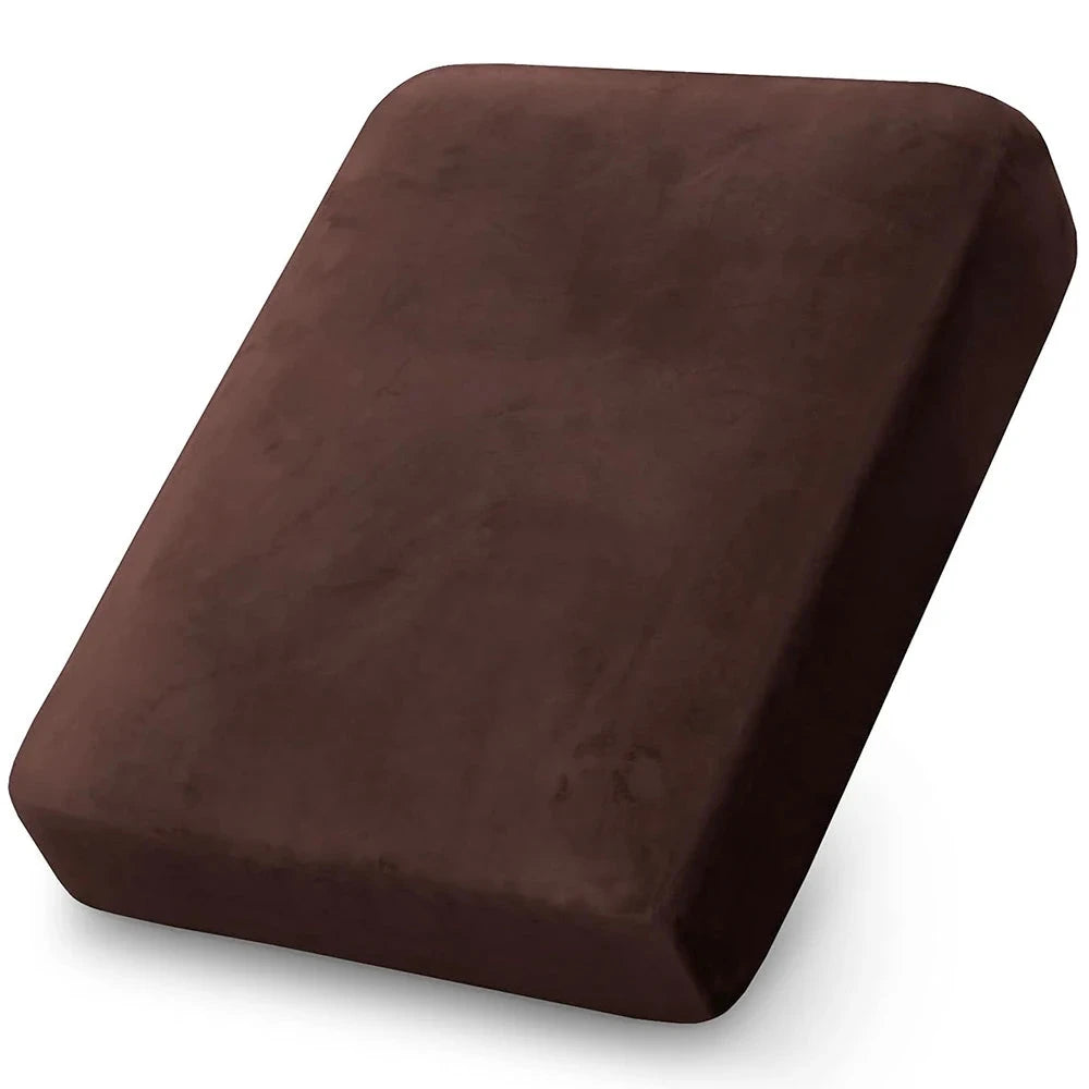 Soft Velvet Sofa Covers Elastic Couch Slipcovers Luxury Plain Living Room Chaise Lounge Case Pet-Friendly Removable Warm Manwatstore