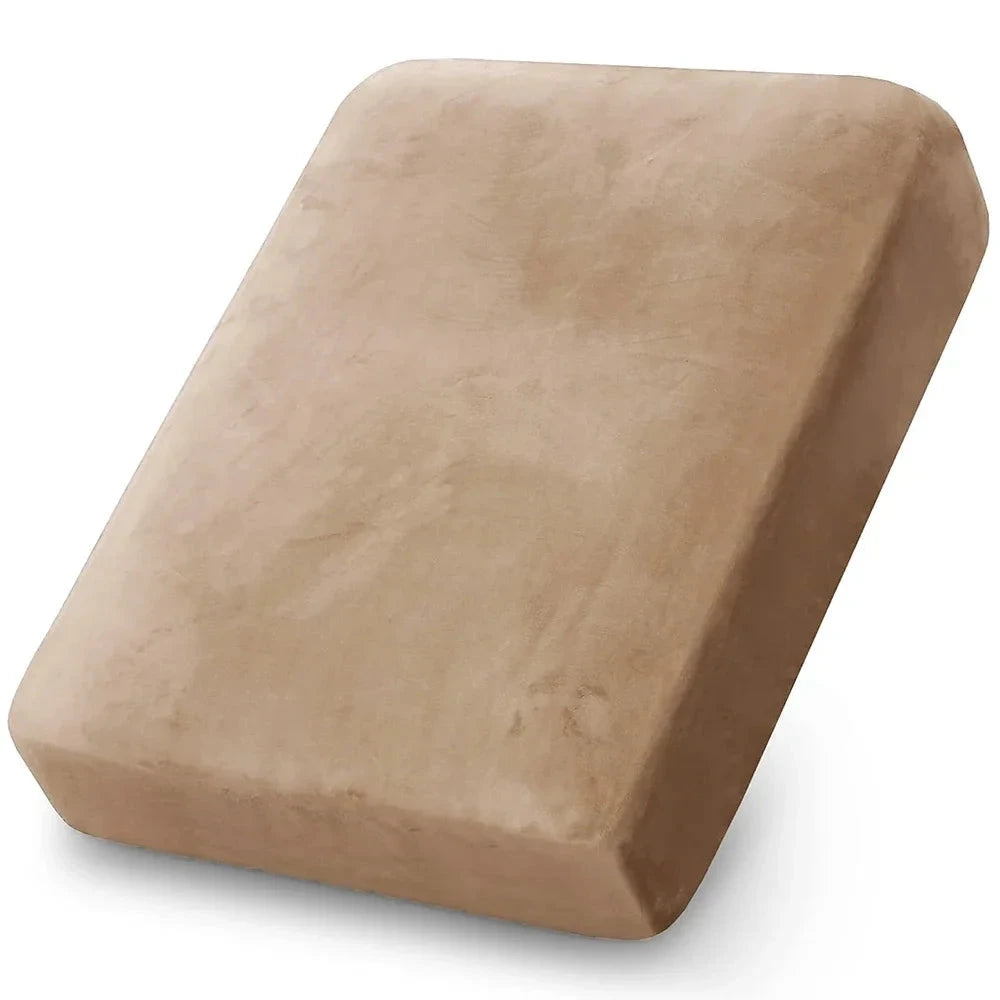 Soft Velvet Sofa Covers Elastic Couch Slipcovers Luxury Plain Living Room Chaise Lounge Case Pet-Friendly Removable Warm Manwatstore