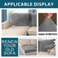 Soft Velvet Sofa Covers Elastic Couch Slipcovers Luxury Plain Living Room Chaise Lounge Case Pet-Friendly Removable Warm Manwatstore